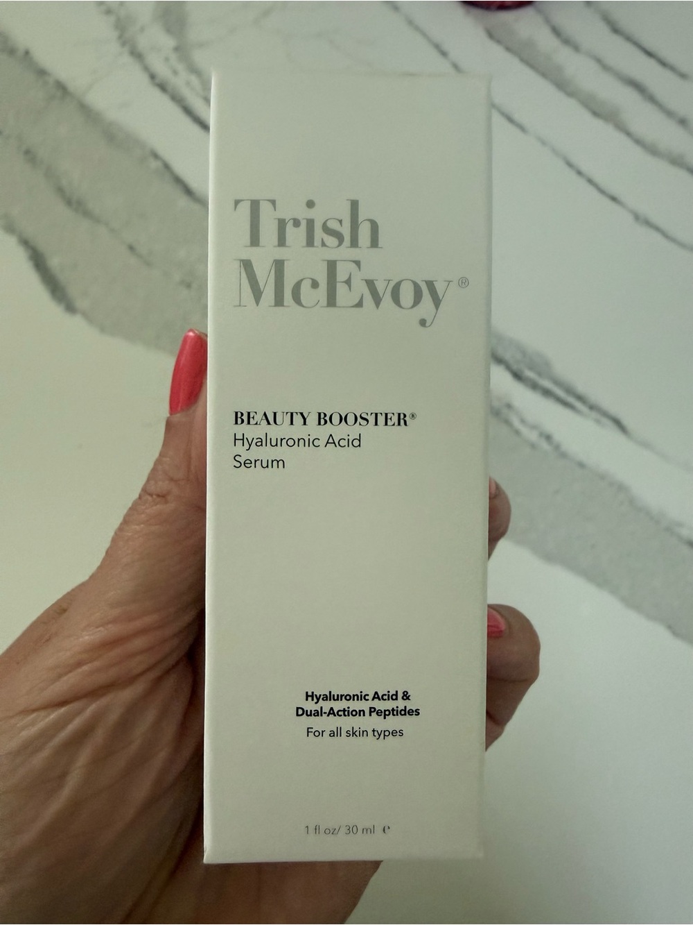 NIB Trish McEvoy Beauty Booster Hyaluronic Acid Serum - White & Pink